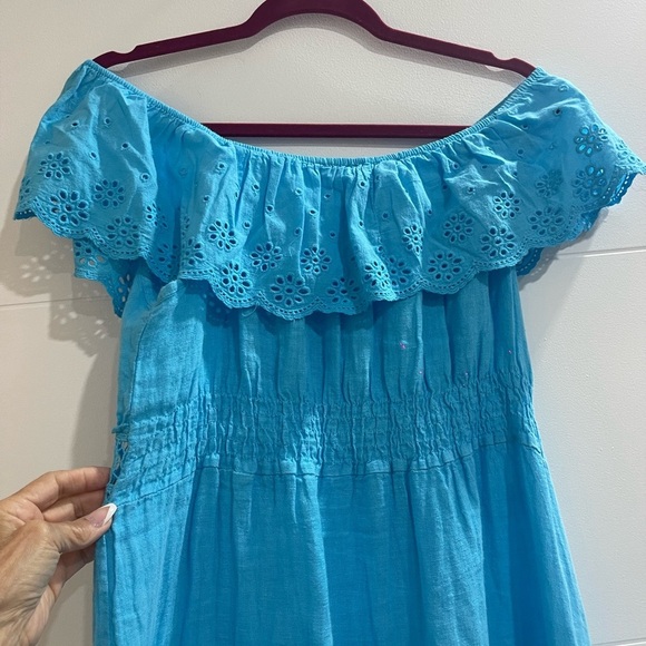 Italian dress linen off the shoulder if u want Never used no tags - Picture 2 of 6